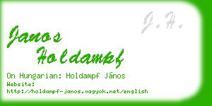 janos holdampf business card